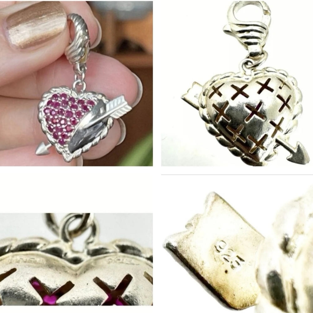JUDITH RIPKA authentic pendant Heart and Arrow hard to find ! FIRM PRICE - Picture 11 of 13